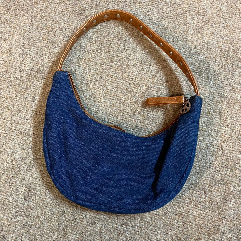 Denim and Leather Coastal Cowgirl Shoulder Bag - Picture 2 of 2